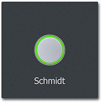 Türklingel Edelstahl KT21 Anthrazit Klingeltaster beleuchtet inkl. Namensbeschriftung (LED grün)