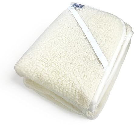 tex family Mary Matratzenauflage aus echter Merinowolle, 1000 g, für Doppelbett