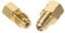 Aupoko R1234YF Adapters with Valve Core, 1/2’’ ACME Left Hand x 1/4’’ SAE Vacuum Hose Pump Fittings Connection for R12 to R1234yf Refrigeration Conversion