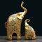 PIGPIGFLY Elefanten Deko,Zwei Elefantenstatue,Moderne Dekoartikelr,Home Store Dekoration,Modern Abstract Kunst Skulpturen Deko,Bürodekorationen,Polyresin,Geschenk