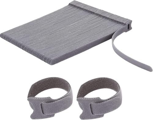 Tuokay, 100 Stück Wiederverschließbar Kabel Klettband, 15cm x 1,2 cm Kabelbinder Klettverschluss Selbstklebend Kabelbinder, kabelbinder Klettverschluss (Grau)
