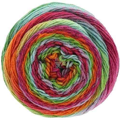 LANA GROSSA Meilenweit Color Mix | Merino-Dochtgarn mit Farbverlauf für Socken, waschfest | Handstrickgarn aus 75% Schurwolle & 25% Polyamid | 100g Wolle zum Stricken & Häkeln | 400m Garn FB8004