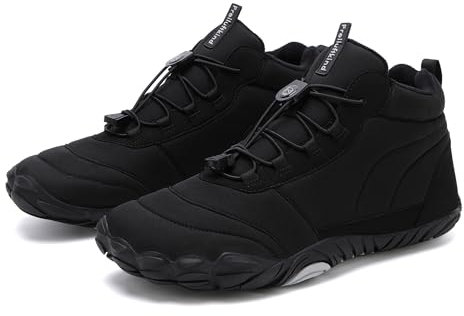 Freiluftkind Kepler Chaussures Pieds Nus Hiver (Noir/Taille EU 41) – la Chaussure Pieds Nus Parfaite pour Ton Aventure – Chaussure Pied Nu Hiver – Chaussure Barefoot Hiver