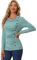 Allegra K Women's Mothers Day Costumes Cowl Neck Long Sleeves Buttons Decor Ruched Top Mint Green M