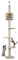 ARTETHYS Floor to Ceiling Cat Tree 260cm 5 Tiers Tall Cat Tower for Indoor Cats with Scratching Post Condo Platforms for Kittens Height Adjustable, Beige