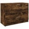 vidaXL Waschbeckenunterschrank, Unterschrank für Badezimmer, Badschrank mit Stauraum, Badezimmerschrank Waschtischunterschrank, Räuchereiche Holzwerkstoff