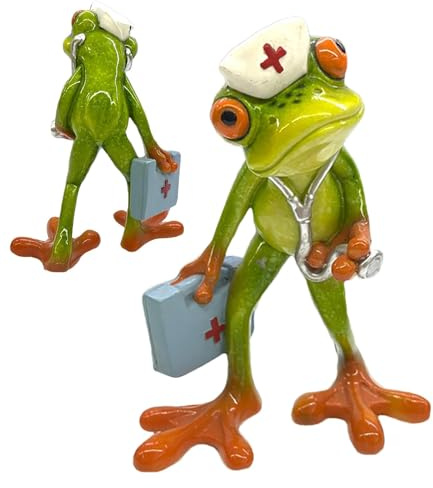 Frosch Krankenschwester Statuen, Frosch Krankenschwester Figur, Frosch Skulptur Harz, Krankenschwester Frosch Gartenstatue, Frosch Krankenschwester Kollektion, Frösche Krankenschwester Kollektion, Gre