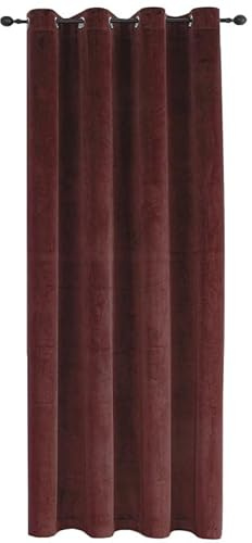 TiborTex Verdunkelungsvorhang Samt weich 300x245 cm Bordeaux Ösen Vorhang Blickdicht abdunkelnd Gardine Ösenaufhängung