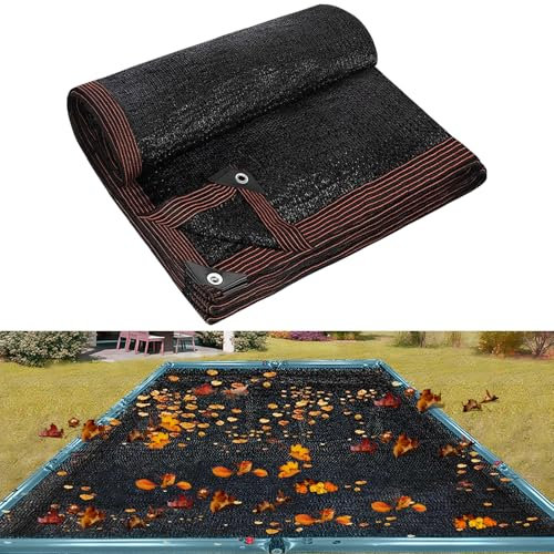 16 x 32FT Pool Leaf Net Cover- Thicken Rectangle Leaf Netting for Inground and Above Ground Swimming Pools Cover with Reinforced Gromments,Winter Above Ground Pool Screen Cover, Catching Leaves