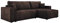 POSO XL Ecksofa Mit Schlaffunktion Und Bettwäschebox – Geräumig, Strapazierfähiger Cordstoff, Wellenfedern, Freistehend, Universell, Ideal Für Jede Einrichtung | Poso 06 | 274x143x83 cm Farbe: Braun