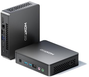 GEEKOM Air12 Lite Mini PC Computer with 3-Year Coverage, with Intel Alder Lake N150 (Beat N95/N100, up to 3.4GHz) 16GB DDR4 & 512GB SSD, 6xUSB Ports + 9-Pin/4K Dual Display/WiFi/BT for Home/Business