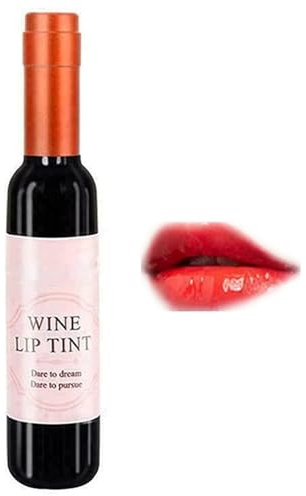 Wine Liquid Lipstick, Long Lasting Moisturizing Lip Gloss Waterproof Lip Tint Set Lip Gloss Lip Stain, Natural Liquid Lipstick Mini Make Up Lip Gloss Matte (RD01)