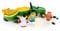 John Deere 34908 Heuwagen mit Tiergeräuschen, Spielzeuganhänger mit Bauer und 4 Tieren zum Spielen für Drinnen und Draußen, Spielzeug für Jungen, Geschenke für Kleinkinder, Für Kinder ab 18 Monaten