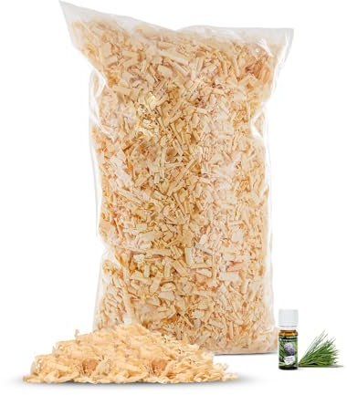 1kg Zirbenspäne 1. Wahl mit 10ml Bio-Zirbenöl - zertifiziertes Zirbenholz