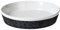Broste Copenhagen Esrum Schale flach 19 cm schwarz / creme Vorspeisenschalen Schüsseln Salatschüsseln Suppenschalen nordisch skandinavisches Design spülmaschinengeeignet
