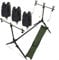 G8DS® Set Rod Pod Rutenhalter + Tragetasche inklusive 3 Bissanzeiger mit Lautstärke- und Tonregler für 9V Block Karpfen Angeln