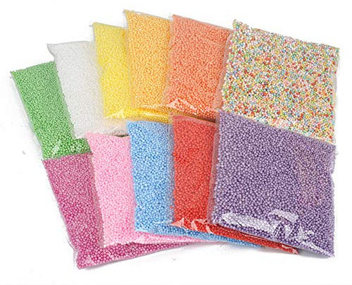 Ogquaton Farbenfrohes Set aus Styropor-Kugeln, Schaumstoff, für Bastelarbeiten, Dekoration, Basteln, Handwerk, 8000 Stück, 2 – 4 mm