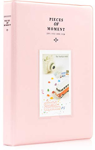128 Taschen Fotoalbum für Fujifilm Instax Mini LiPlay 11 7s 8 8+ 9 25 26 50s 70 90 Sofortbildkamera, für Polaroid Snap SnapTouch PIC-300 Z2300 Mint Zip Sofortbildkamera Drucker (Rosa)