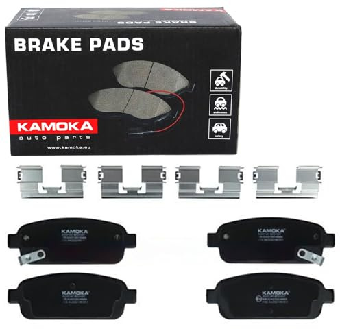 KAMOKA Bremsbelagsatz, Scheibenbremse JQ101147 Hinterachse | Kompatibel mit: CHEVROLET AVEO Schrägheck, CRUZE, CRUZE Schrägheck, CRUZE Station Wagon, ORLANDO, TRAX, VOLT, OPEL AMPERA