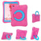 NLR FUN Funda para Niños para iPad, a Prueba de Golpes para iPad de 10,2, 9.ª/8.ª/7.ª generación (2021/2020/2019) Estuche Protector Ligero de Cuerpo Completo con Asa/Soporte Plegable (Rosa+Azul)
