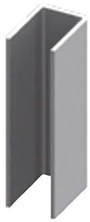 Profilo canalina ad U acciaio inox per box doccia da 2200 mm forato - 10 mm