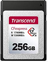 Transcend CFexpress 820 Type B-Speicherkarte TS256GCFE820, Lese-/Schreibgeschwindigkeiten von bis zu 1.700 MB/s bzw. 1.300 MB/s 256GB