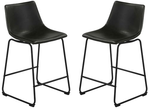 Cortesi Home Safi Thekenhocker, 61 cm, Schwarz