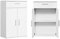 mokebo® Mehrzweckschrank 60cm Breite mit Schubladen 'Der Praktische', Kleiner Büroschrank oder Aktenschrank, auch als Schuhschrank oder Aufbewahrungsschrank in 60x90x34 cm (B/H/T) in Weiß