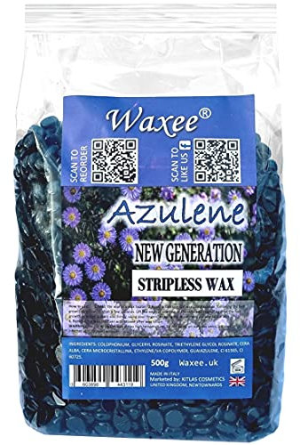 Cera a pellicola dura senza strisce, brasiliana, pelabile, flessibile, 500 g, azulene.