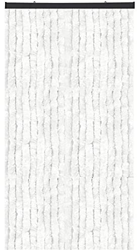 Bestlivings Flauschvorhang in Sondergröße - Türvorhang Breite: 120cm - Länge: 250cm, Weiß