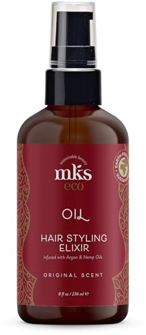 MKS eco Oil, Original - 8 fl oz - Hair Styling Elixir - Moroccan Argan Oil, Hemp Seed Oil - Moisturize & Nourish Hair, Control Frizz, Increase Smoothness - Vegan & Cruelty Free