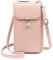 HNOOM Sac Téléphone Portable Femme Portefeuille RFID Blocage Petit Sac Bandoulière Femme Pochette Portefeuille Femme avec Porte-Monnaie, 10 Porte Carte, Bandoulière et Dragonne (Rose)