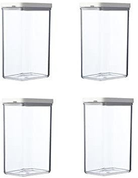 Mepal 4-tlg Vorratsdosen Spar-Set Omnia 2000 ml Nordic White/Weiß Vorratsdose Frischhaltedose - ideal für die Aufbewahrung von trockenen Lebensmitteln