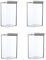 Mepal 4-tlg Vorratsdosen Spar-Set Omnia 2000 ml Nordic White/Weiß Vorratsdose Frischhaltedose - ideal für die Aufbewahrung von trockenen Lebensmitteln