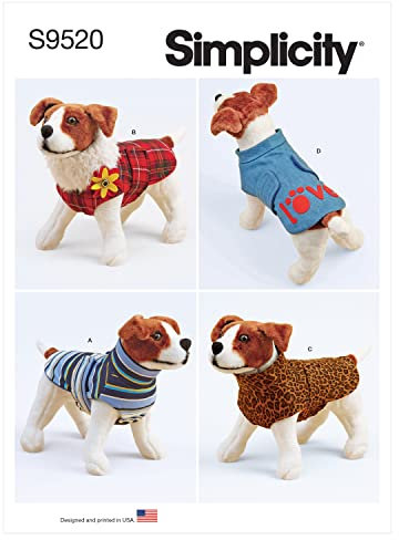 Simplicity SS9520A Hundemantel A XS-S-M-L-XL