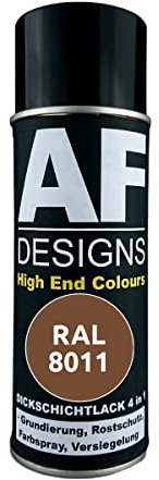 Alex Flittner Designs Rostschutzlack 4in1 RAL 8011 Nussbraun Metall Schutzlack Spray Rostschutzfarbe Sprühdose
