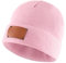 Faletony Personalisierte Strickmütze mit Wunschtext Bestickt Winter Beanie Mütze Elastisch Mütze für Herren Damen alle Jahreszeiten (Hell-Pink)