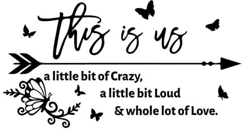 CREATCABIN 2 Stück This is Us Spiegel Wandaufkleber 3D Acryl Spiegel Aufkleber Abnehmbare Vinyl Kunst Home Decor Buchstaben Wandbild Dekor Für Wohnzimmer Schlafzimmer Hintergrund Dekoration Silbern