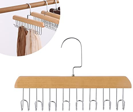 Portacinture, Portacravatte, Appendino Cravatte, Portacravatte da Armadio, Clip Antiscivolo Organizer, Gruccia Portacravatte, Stampella Cravatte, 8 Ganci, 28 x 18 cm