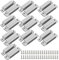 GUUZI 10 Set NC Normalmente Chiuso Montaggio Superficiale Sensore Contatto Porta Cablato Allarme Interruttore Reed Magnetico MC-31 (Bianco)