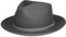 Stetson Carbury Fedora Wollhut - Unifarbener Hut aus Wollfilz - Wasserabweisend - Regenhut mit Ledergarniturband - Made in The EU - Herren - Herbst/Winter dunkelgrau XL (60-61 cm)