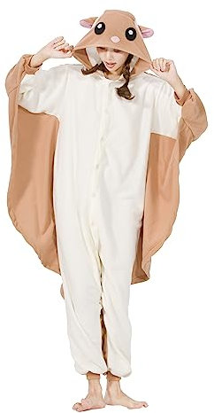 Simzoo Pigiama Intero Animali Unisex Kigurumi Adulto Carnevale Onesie Cosplay Halloween Costume per Donna Uomo Sleepwear
