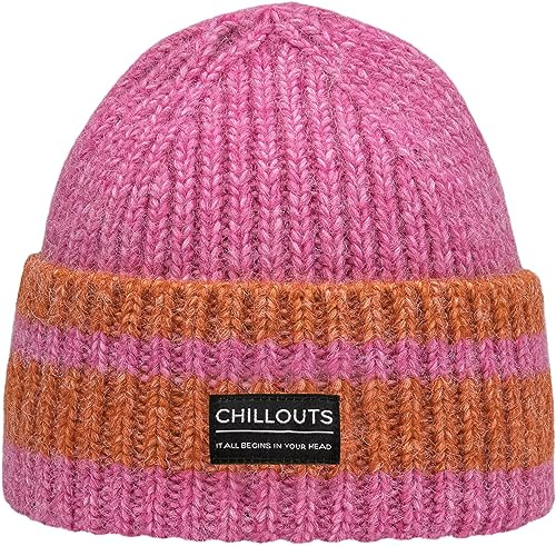 CHILLOUTS Twotone Umschlagmütze Strickmütze Wintermütze Damen/Herren - mit Umschlag, Futter Winter Herbst-Winter