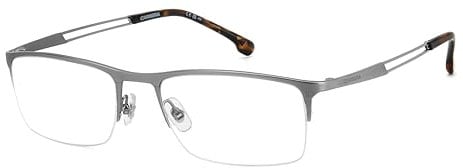 Carrera Brille mit Sehstärke in mattem dunklem Ruthenium für Herren optional mit Sonnenbrillentönung oder Blaulichtfilter, Rechteckig, gefertigt aus Metall, Modell: CARRERA 8899 (inklusive Brillenetui)