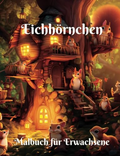 Eichhörnchen Malbuch für Erwachsene