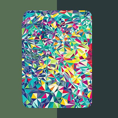 Étui pour tout nouveau Kindle 10e génération 2019, fentes de protection automatiques en cuir PU léger pour liseuse Amazon Kindle 6 pouces version 2019, géométrie colorée, couleur, Kindle 10e