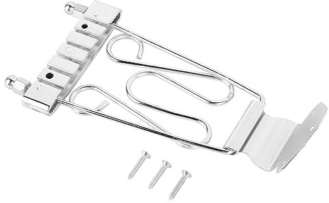 6-saitiger E-Bass-Steg-Saitenhalter für E-Bass, Jazz-Bass oder Präzisionsbass, Verchromt (Silber)