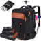 Lumesner Handgepäck-Rucksack (Schwarz (Rollrucksack mit 3 Packwürfeln), XL)