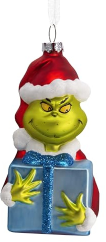 Hallmark Adorno de Navidad de Cristal soplado de Dr. Seuss's How The Grinch Stole Christmas!