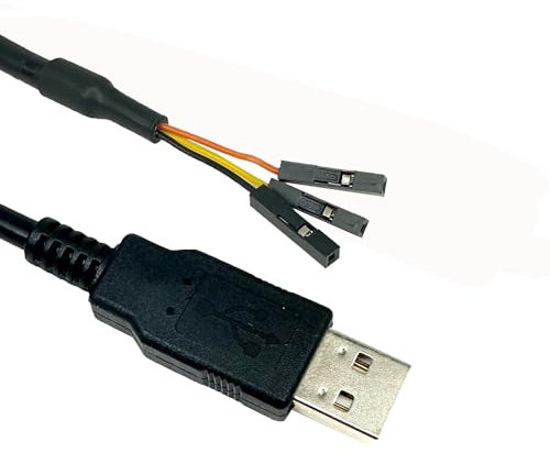 USB auf TTL-232r-RPI 3,3 V Adapter Serielles Kabel für Rapsberry Pi 3V3, TTL 232R RPI 3V3 Debug-Programmierkabel TXD RXD GND-Signal, integrierter FT232-Chip (1,8 m)